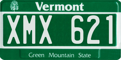 VT license plate XMX621