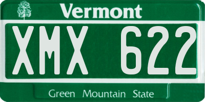 VT license plate XMX622
