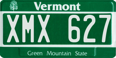 VT license plate XMX627