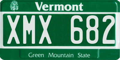 VT license plate XMX682