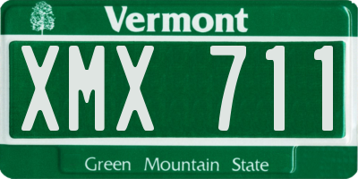 VT license plate XMX711