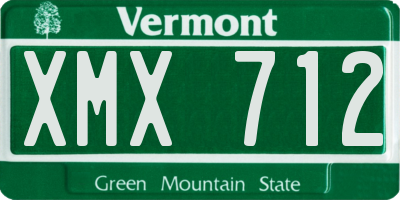 VT license plate XMX712