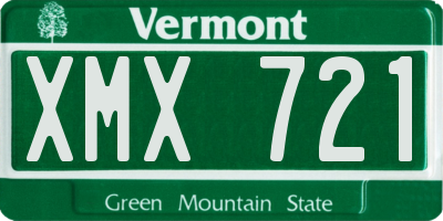 VT license plate XMX721