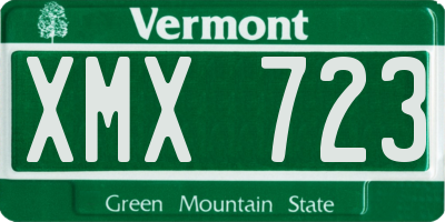 VT license plate XMX723