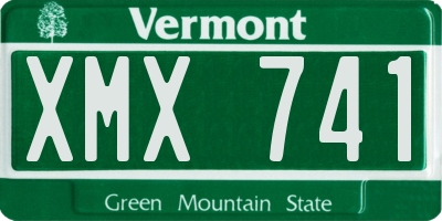 VT license plate XMX741