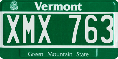 VT license plate XMX763
