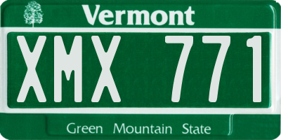 VT license plate XMX771