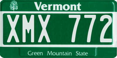 VT license plate XMX772