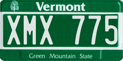 VT license plate XMX775