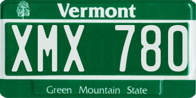 VT license plate XMX780