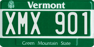 VT license plate XMX901