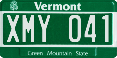 VT license plate XMY041