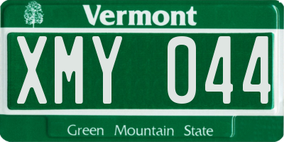 VT license plate XMY044