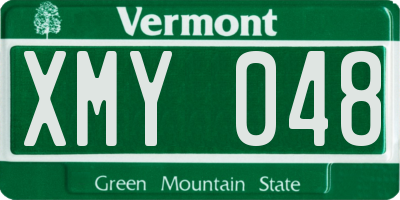 VT license plate XMY048