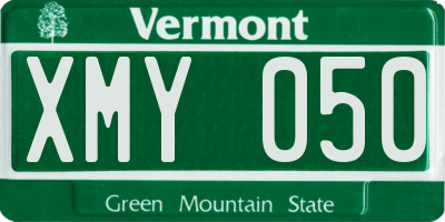 VT license plate XMY050