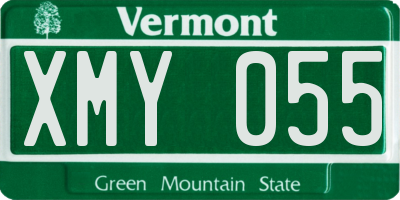 VT license plate XMY055