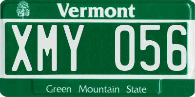 VT license plate XMY056