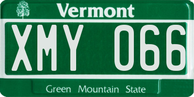 VT license plate XMY066