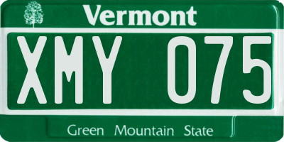 VT license plate XMY075