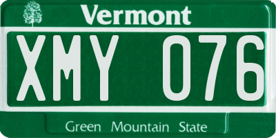 VT license plate XMY076