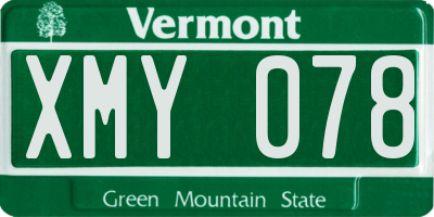 VT license plate XMY078