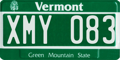 VT license plate XMY083