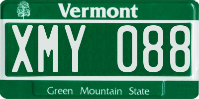 VT license plate XMY088