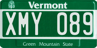VT license plate XMY089