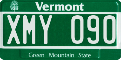 VT license plate XMY090