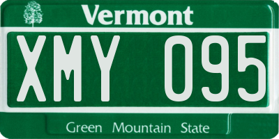 VT license plate XMY095