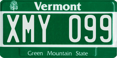 VT license plate XMY099