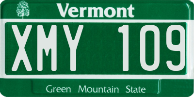VT license plate XMY109