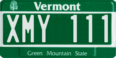 VT license plate XMY111