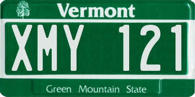 VT license plate XMY121