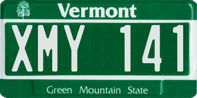 VT license plate XMY141