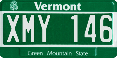 VT license plate XMY146