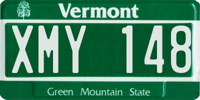 VT license plate XMY148