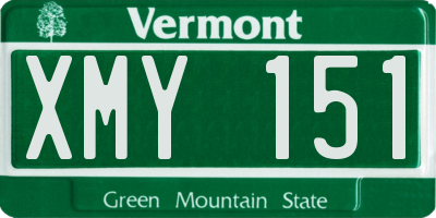 VT license plate XMY151