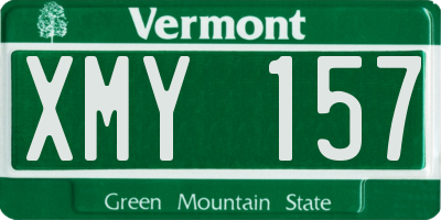 VT license plate XMY157