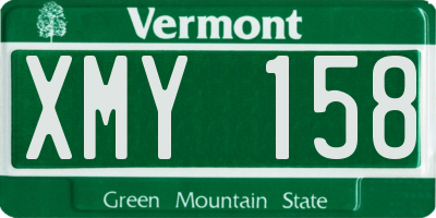 VT license plate XMY158