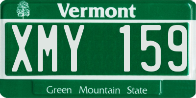 VT license plate XMY159