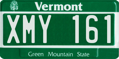 VT license plate XMY161