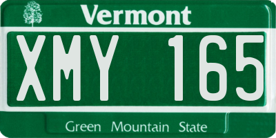 VT license plate XMY165