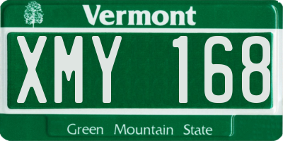 VT license plate XMY168