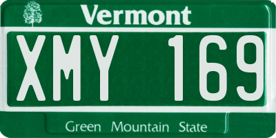 VT license plate XMY169