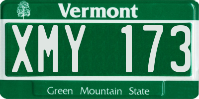 VT license plate XMY173