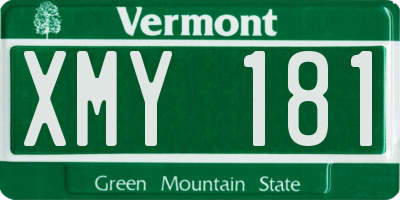VT license plate XMY181