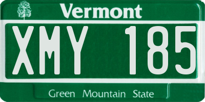 VT license plate XMY185