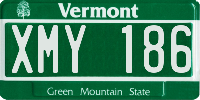 VT license plate XMY186