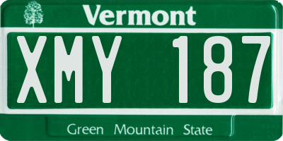 VT license plate XMY187